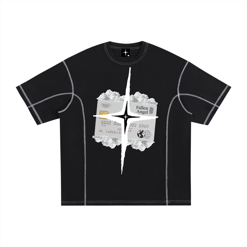 Streetwear Contrast-Stitched Cotton T-Shirt