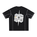 Streetwear Contrast-Stitched Cotton T-Shirt