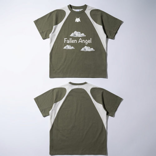 Contrast Panel Cotton T-Shirt