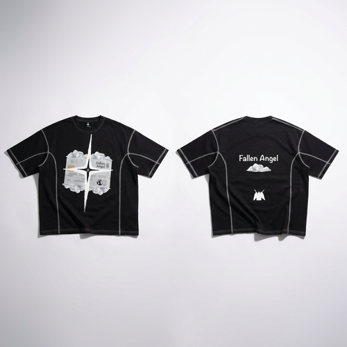 Streetwear Contrast-Stitched Cotton T-Shirt