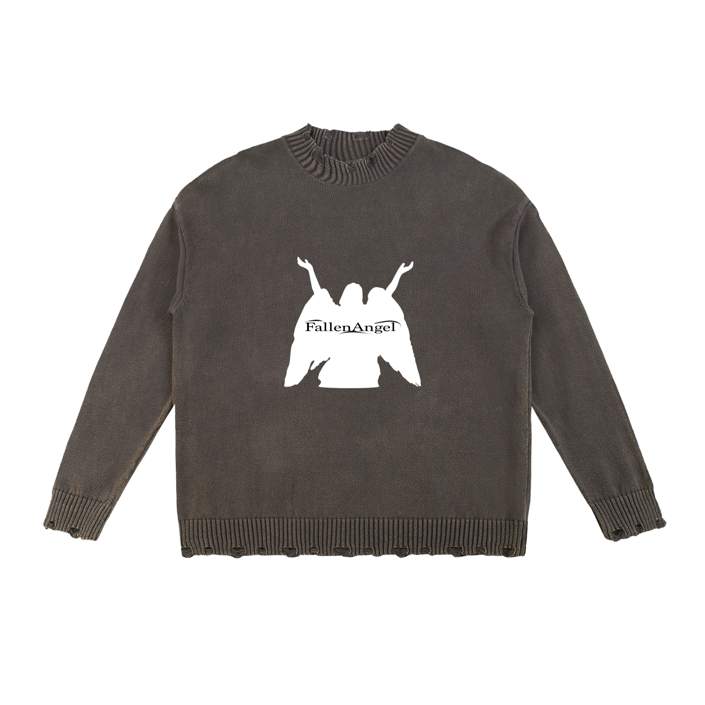 Vintage Washed Hand-Frayed Sweater
